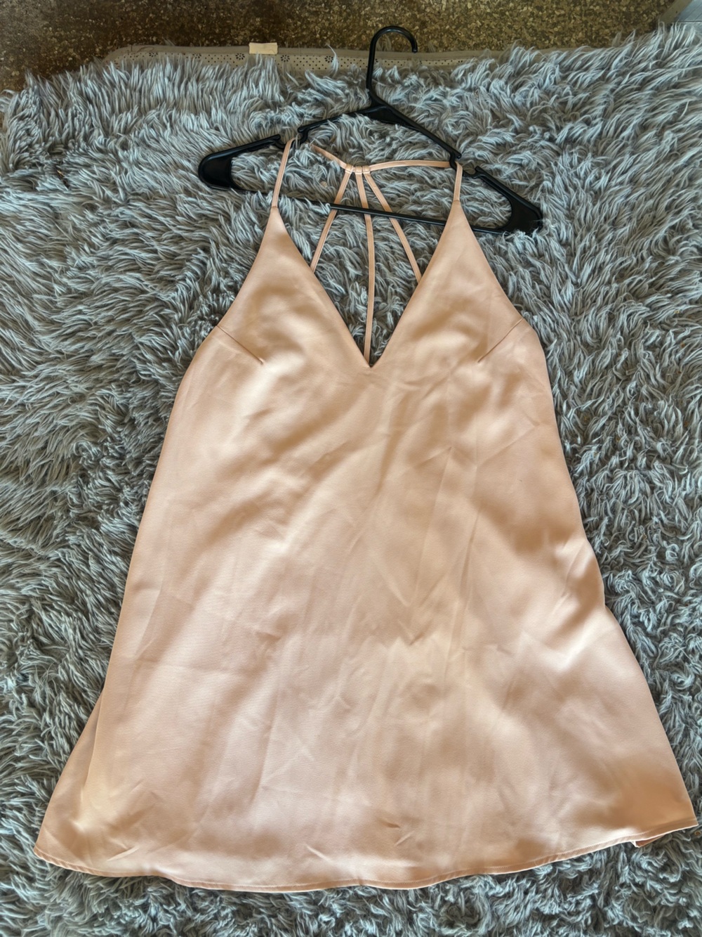 Tobi Blush Pink Satin Slip Dress
